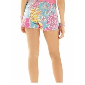 Lilly Pulitzer Adie Shorts  Shellebrate Textured Floral Print Shorts Size 8